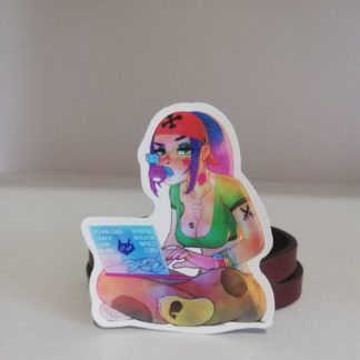 Hacker Girl Sticker | codemonzy.com