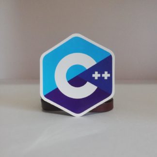 C++ Mavi Küçük Sticker | codemonzy.com