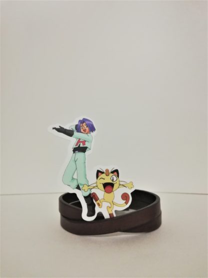 James ve Meowth - Pokemon Sticker | codemonzy.com